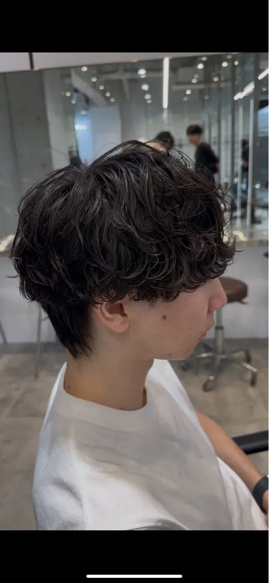 ショート パーマ ヘアアレンジ メンズ メンズパーマ カット パーマ fifth park 六反穂 龍介のヘアスタイル