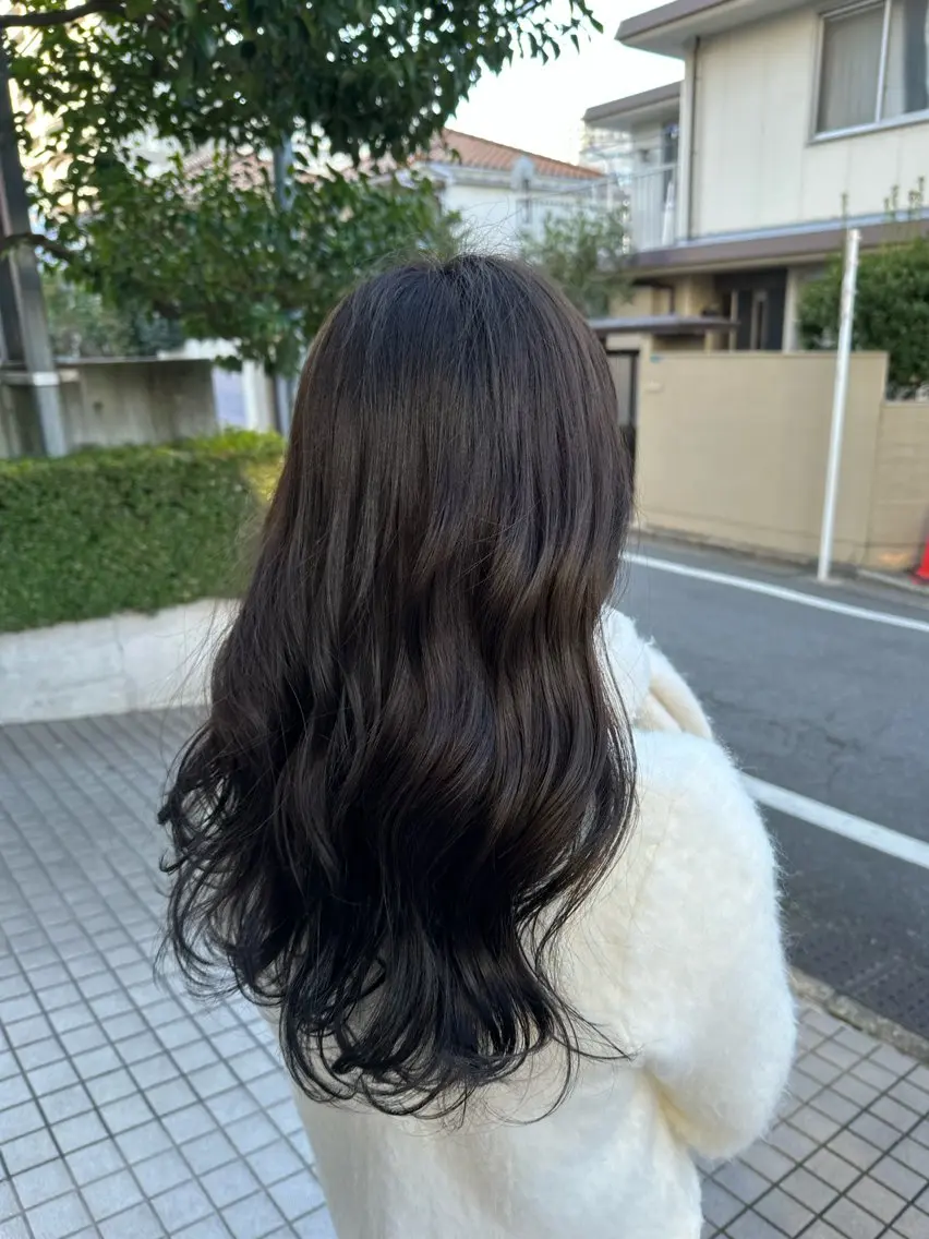 ロング カラー ケアカラー 透明感カラー グレージュ 髪質改善 トリートメント 【美髪矯正 /髪質改善】RINのヘアスタイル