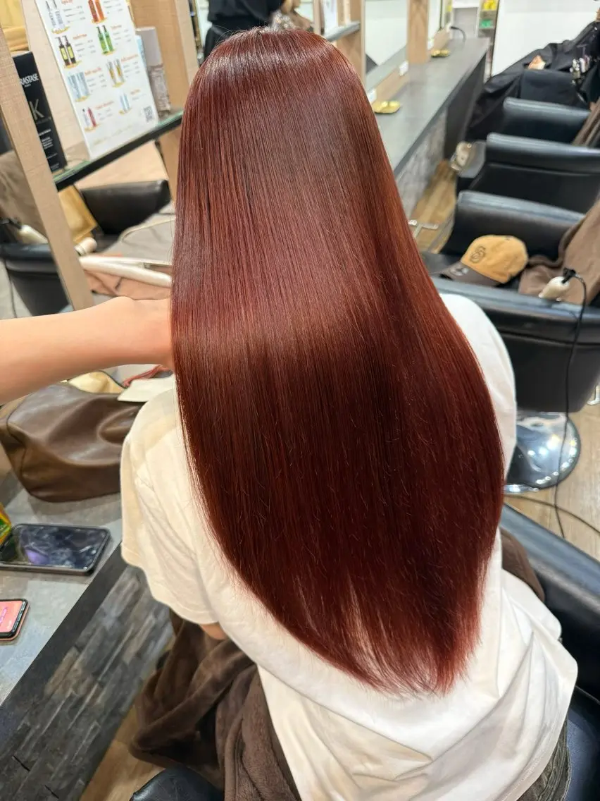 ロング カット ヘアカラー RIEブリーチ& エクステ特化型のヘアスタイル