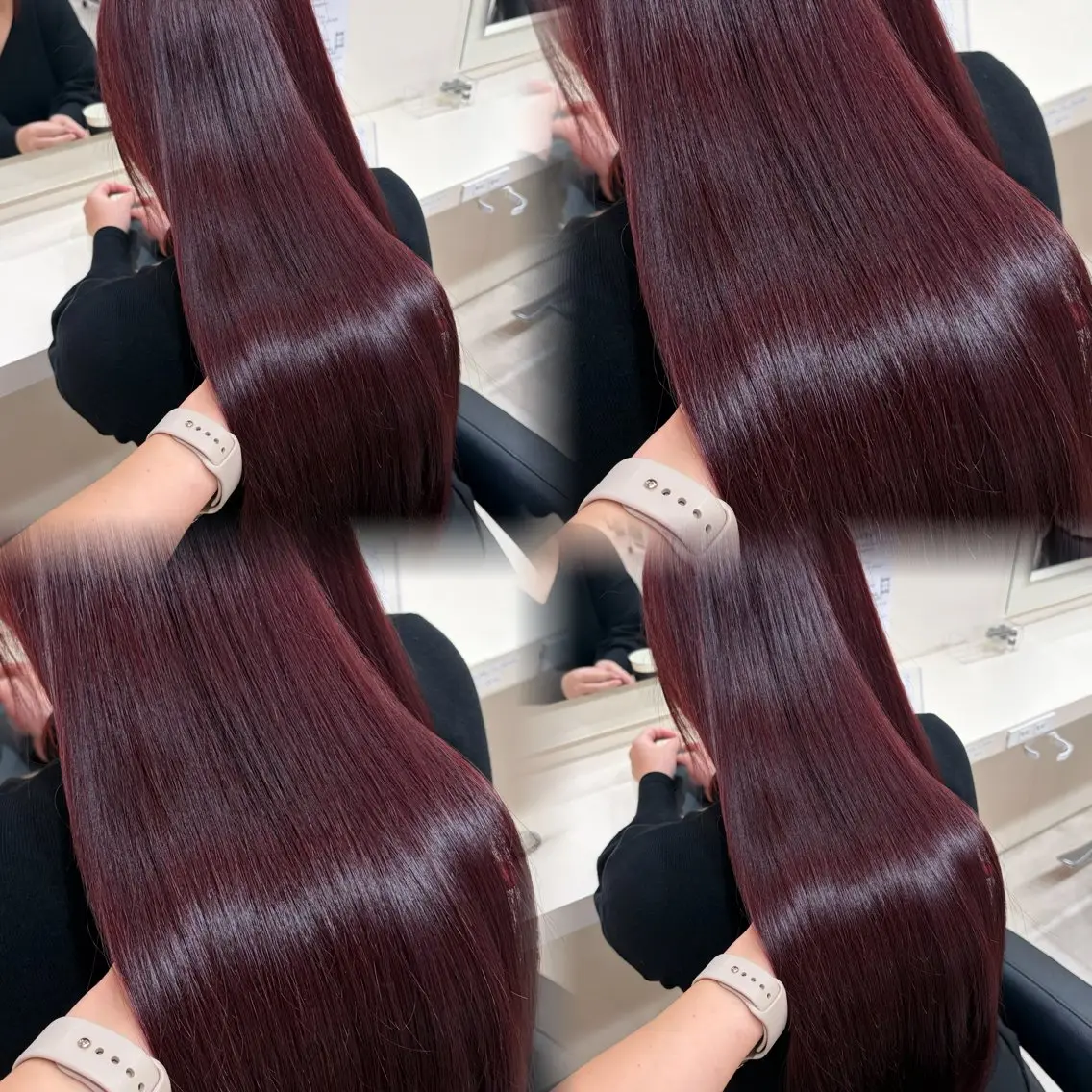 カラー ヘアカラー ヘッドスパ ヘアセット 🍒ブリーチなし🍒 暖色🍒YUUNAのヘアスタイル