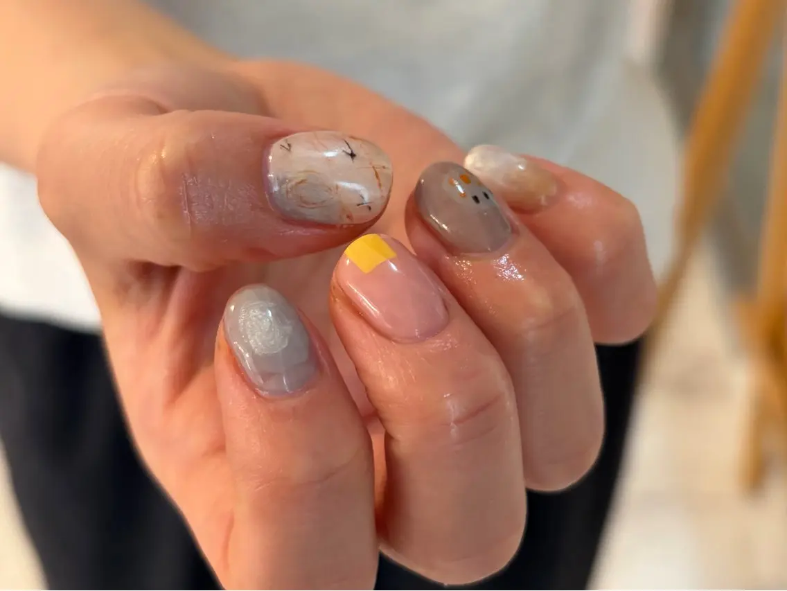 ネイル ハンドネイル 【ANEMONA】 NIHOのマツエク・マツパデザイン