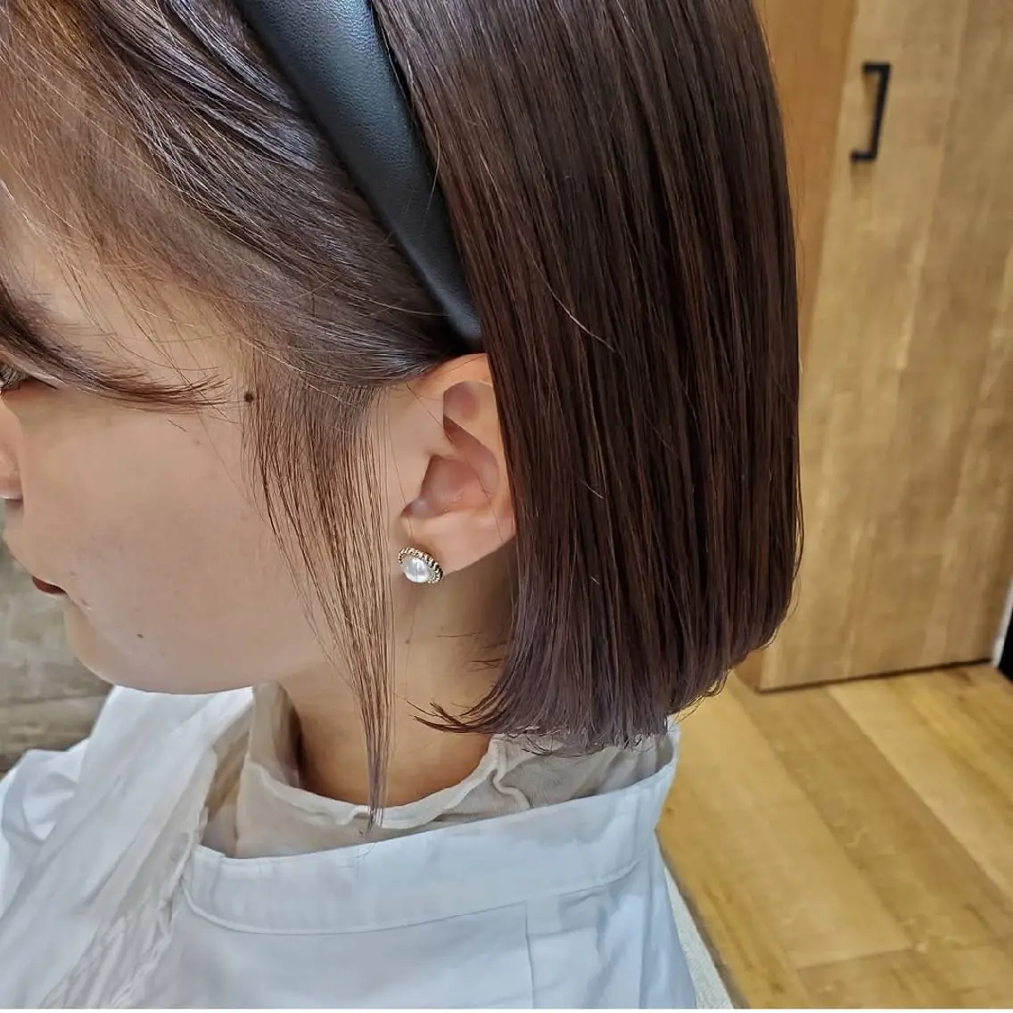 ミディアム カラー 谷 結奈のヘアスタイル
