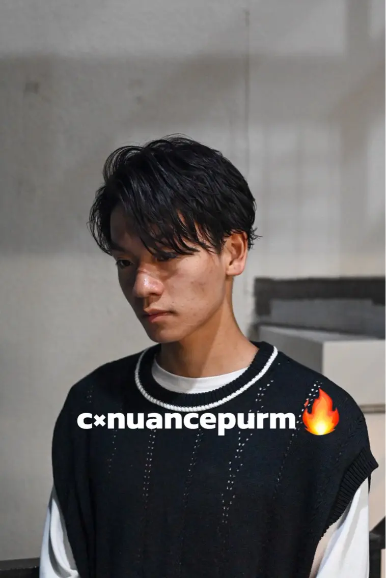 パーマ メンズ アップバング メンズハイライト マッシュ メンズパーマ メンズツイストパーマ 三野 光太郎のヘアスタイル