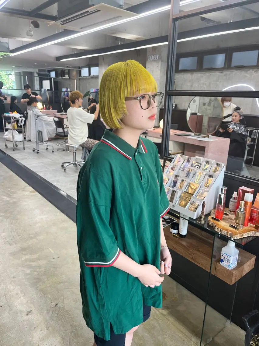 ミディアム ヘアカラー 中江 友哉のヘアスタイル