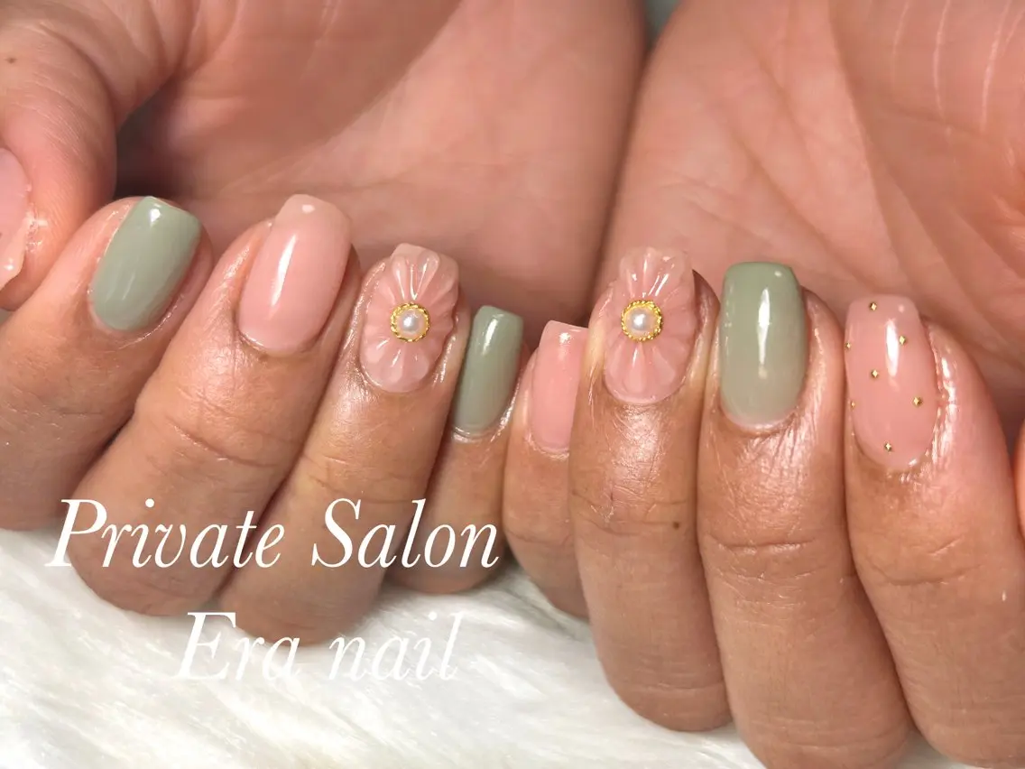 ネイル フラワーネイル ハンドネイル Era nailのネイルデザイン