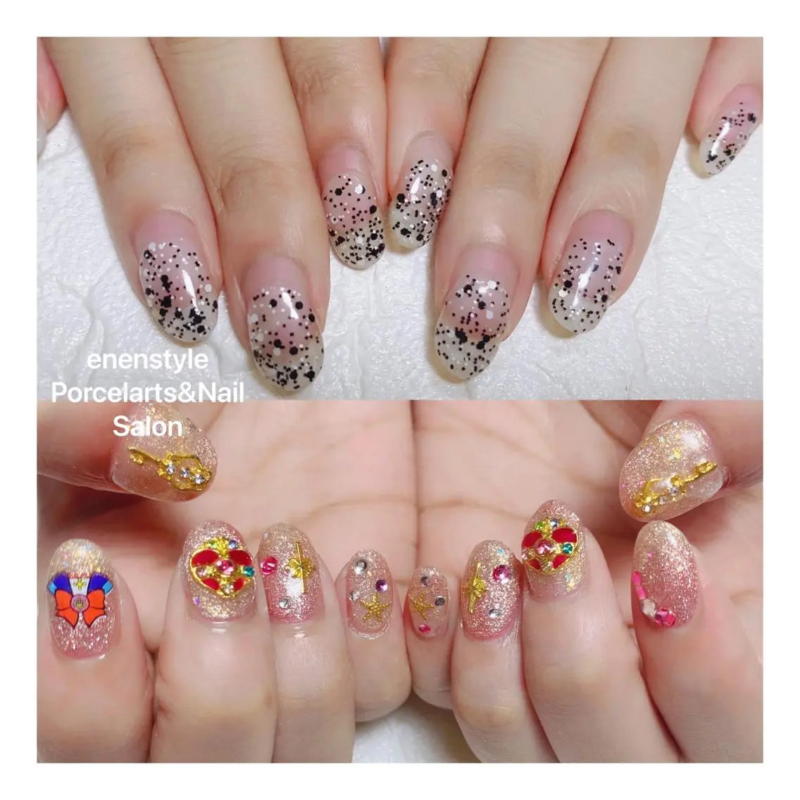 ミディアム ネイル ハンドネイル 🐾enen style 🐾のネイルデザイン