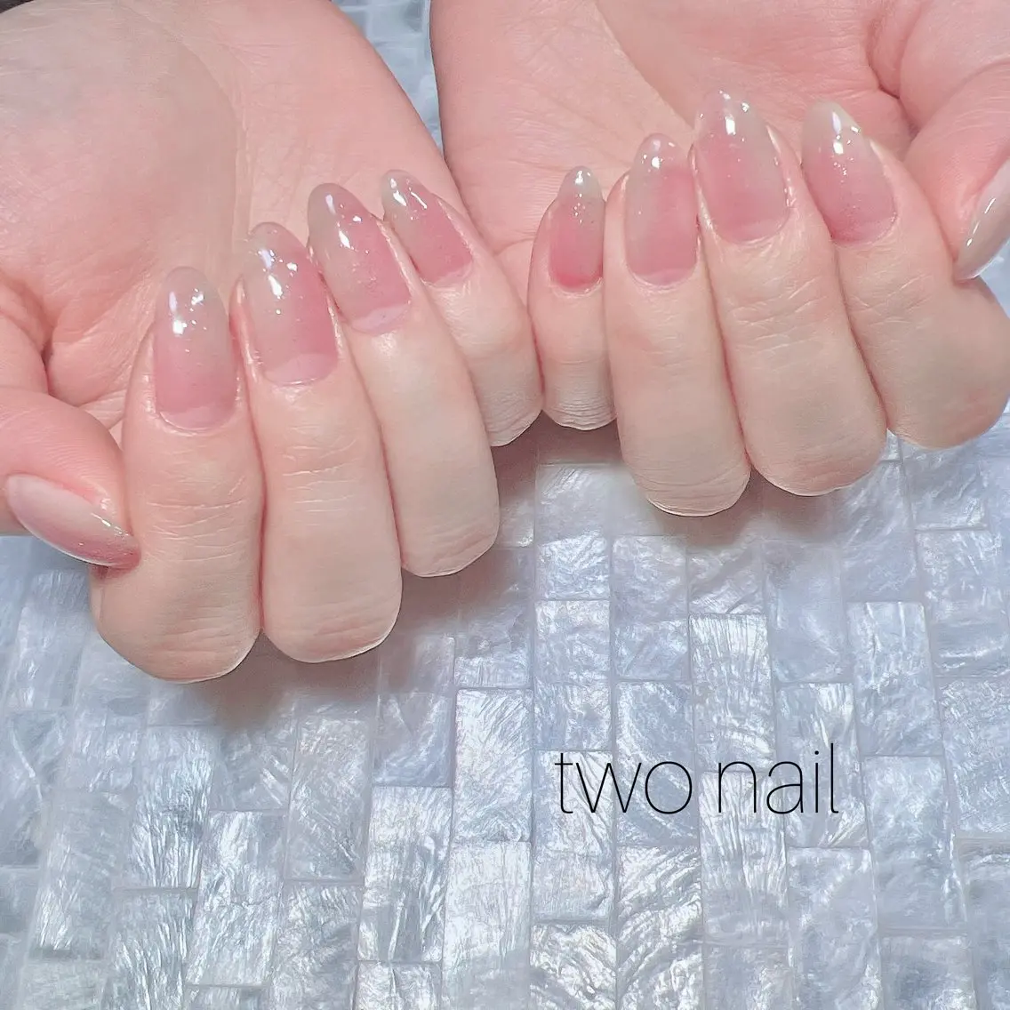 ネイル アートネイル ネイルチップ ホワイト ハンドネイル two nailのネイルデザイン