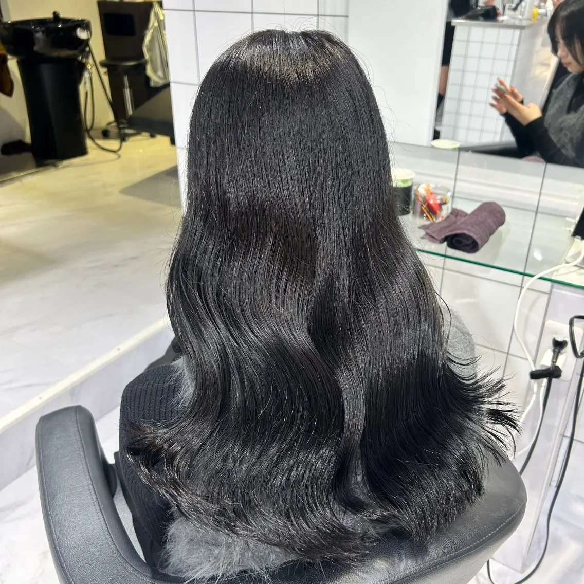 ロング カラー ヘアカラー トリートメント 表参道/透明感カラー /暗髪/ジュキヤのヘアスタイル