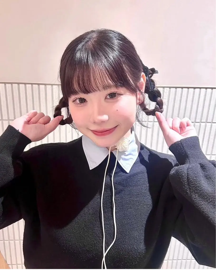 ミディアム ヘアセット レイヤーカット/ 顔まわり/まい🐇♡のヘアスタイル