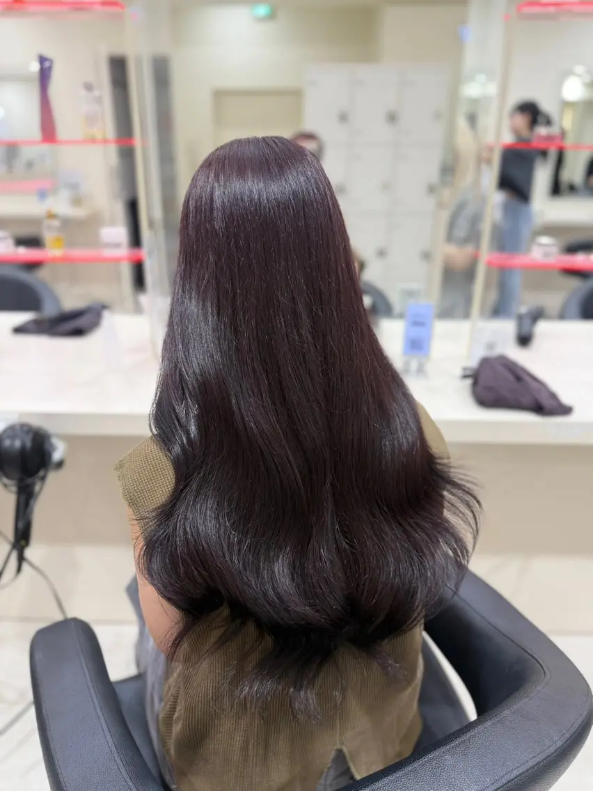 ロング 🎀🫧透明感 ピンクラベンダー💟のヘアスタイル