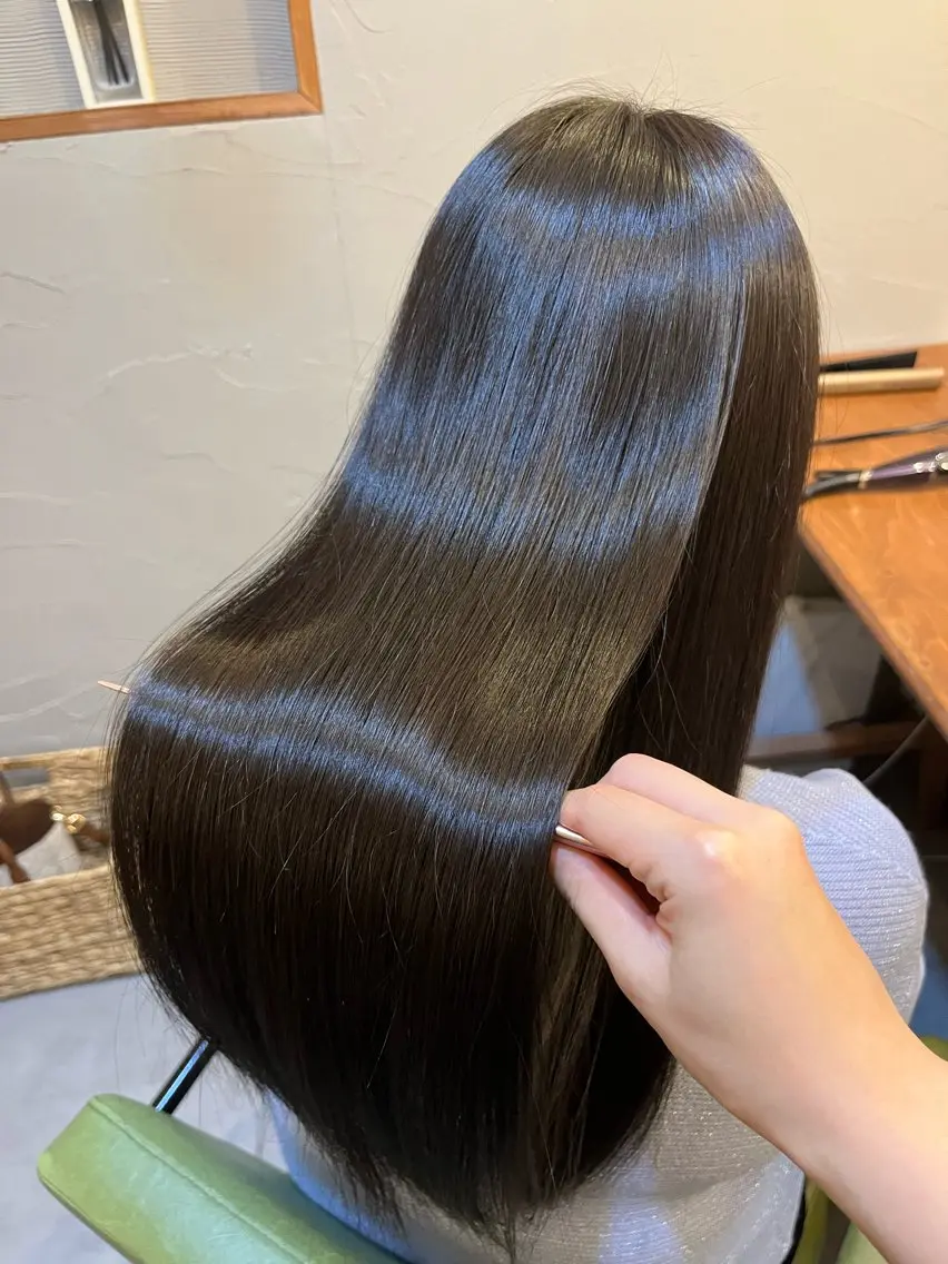 ロング 酸性ストレート Mirish 枚方のヘアスタイル