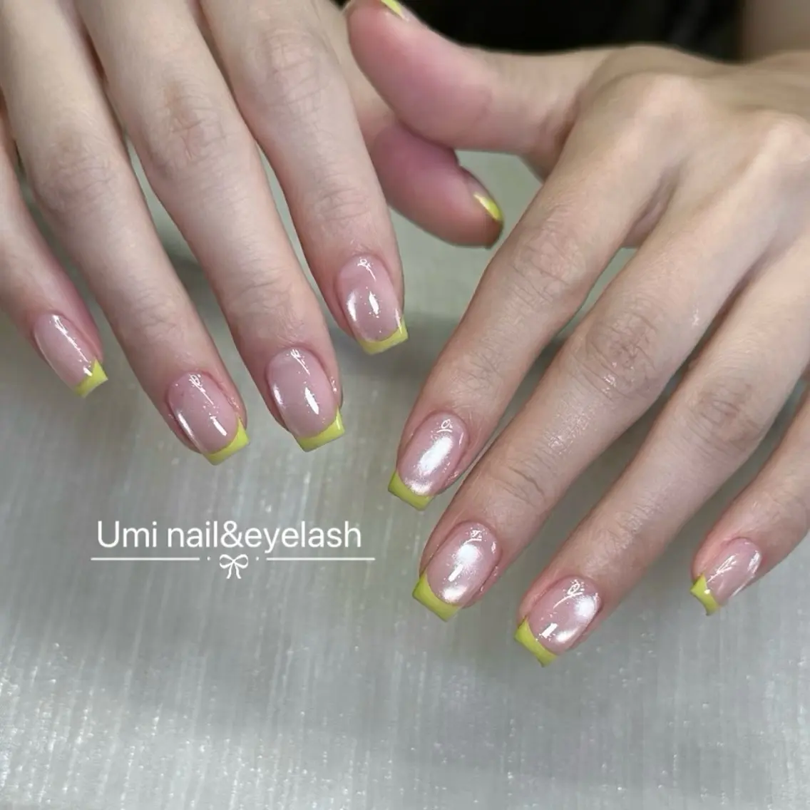 ネイル 長さ出し フットネイル フレンチネイル ジェルネイル 韓国ネイル ハンドネイル ハンドケア 池袋Umi nail eyelash ゆみのネイルデザイン