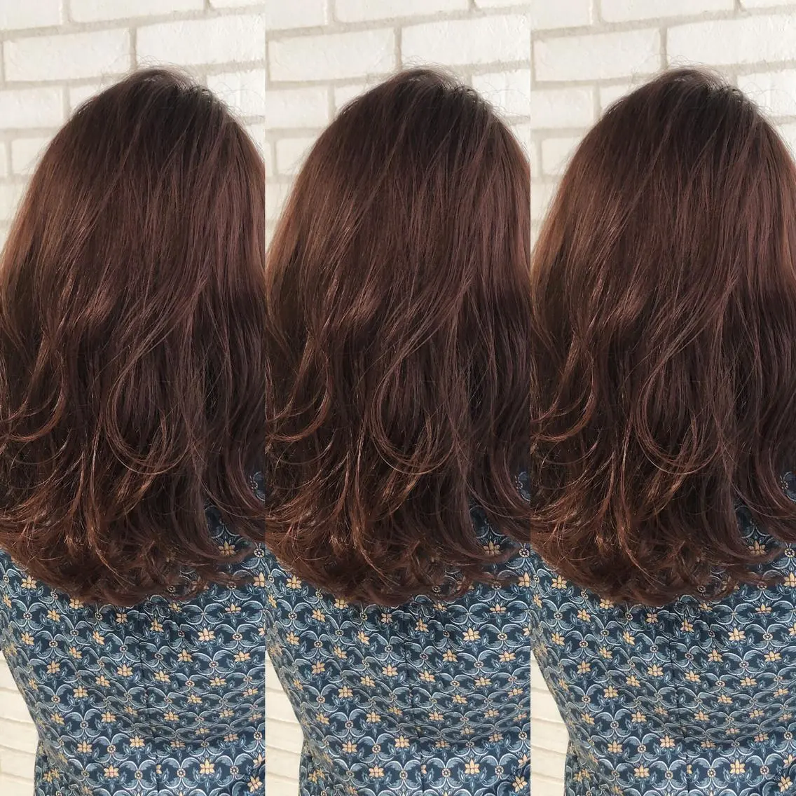 ミディアム カラー 小島 侑衣のヘアスタイル