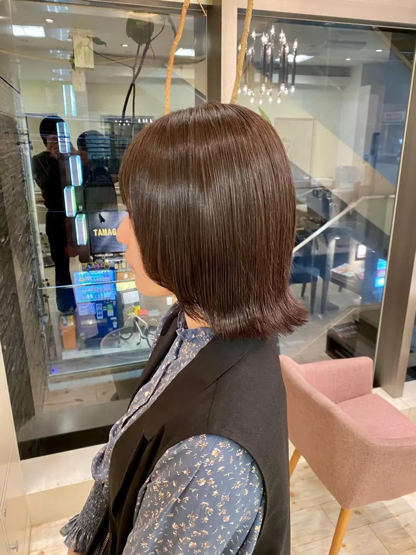 ミディアム カラー 【質感調整】 🫧【艶髪】石井佑弥のヘアスタイル
