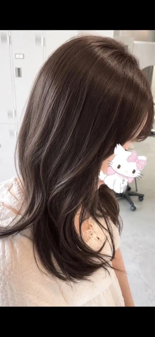 セミロング カット ヘアカラー トリートメント 似合わせカット/ 顔周りカット/まりなのヘアスタイル