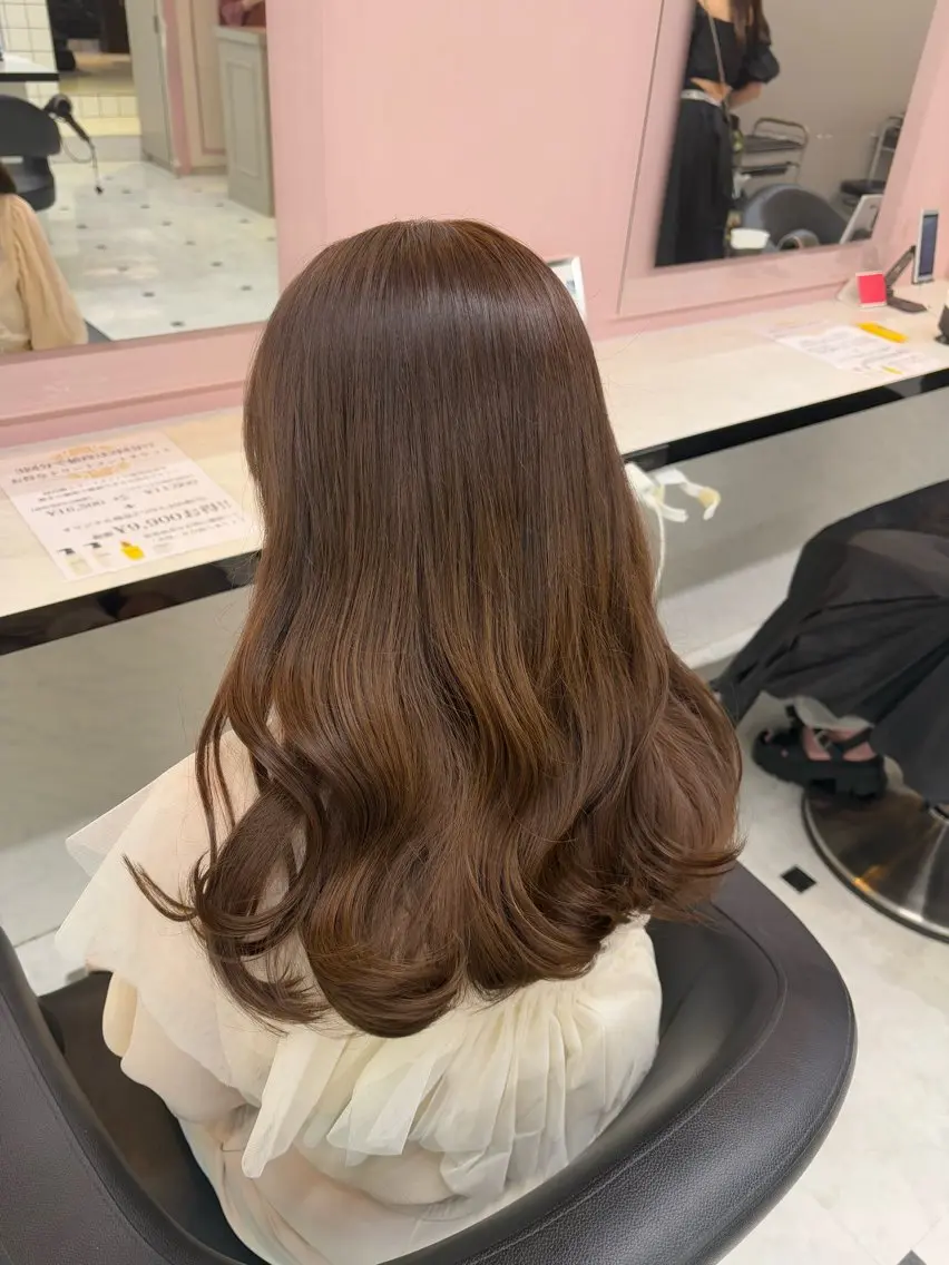 ロング カラー 透明感ベージュカラー 🪞上野🪞AIのヘアスタイル