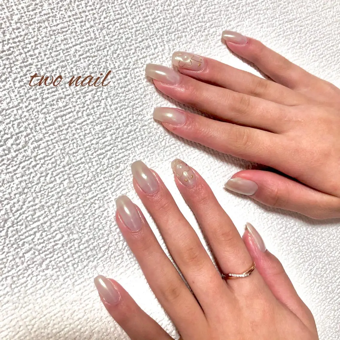 ネイル アートネイル オーロラネイル フットネイル ハート ニュアンスネイル two nailのネイルデザイン