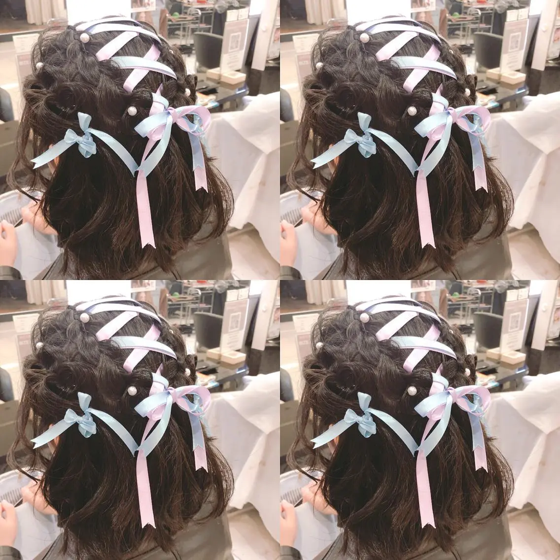 ミディアム ヘアアレンジ ハーフアップ ヘアセット 🌷MAYU 🌷のヘアスタイル