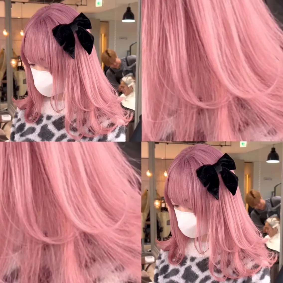ミディアム カラー ヘアアレンジ 🧸ブリーチ特化/前 髪/しょうじりか🎀のヘアスタイル
