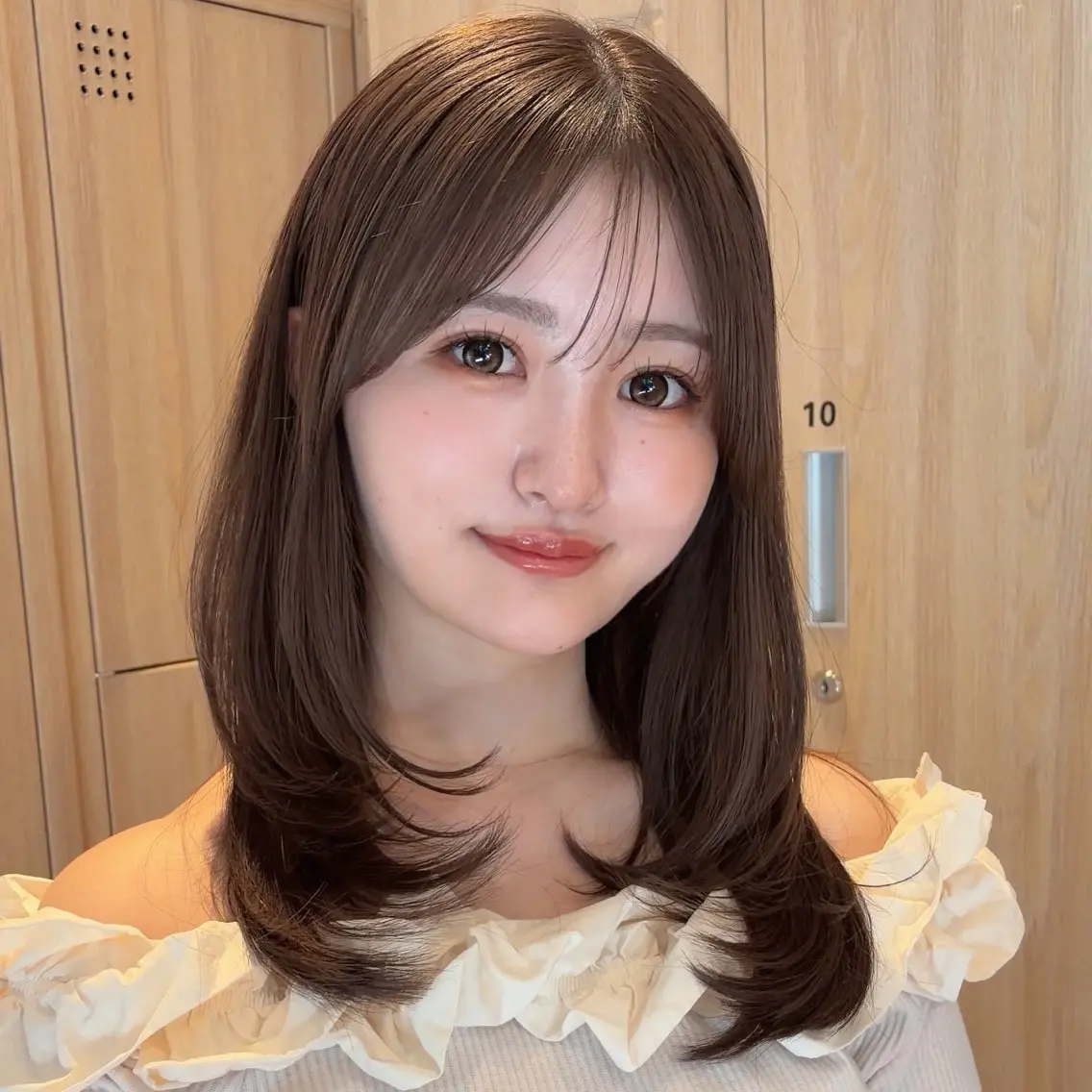 ミディアム カット ヘアカラー トリートメント 🌸透明感/レイヤー / 栗林 彩🌸のヘアスタイル