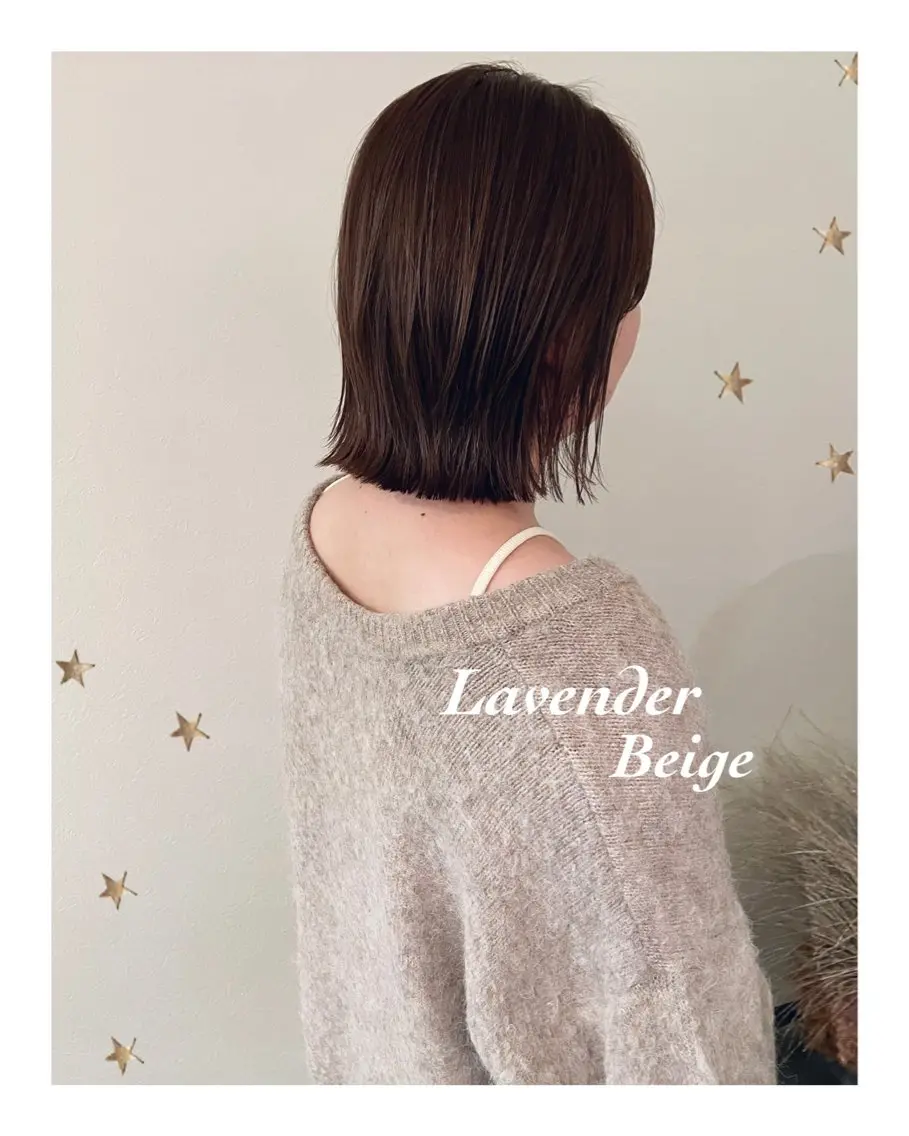 ミディアム カラー カット ヘアカラー 市川 千夏のヘアスタイル