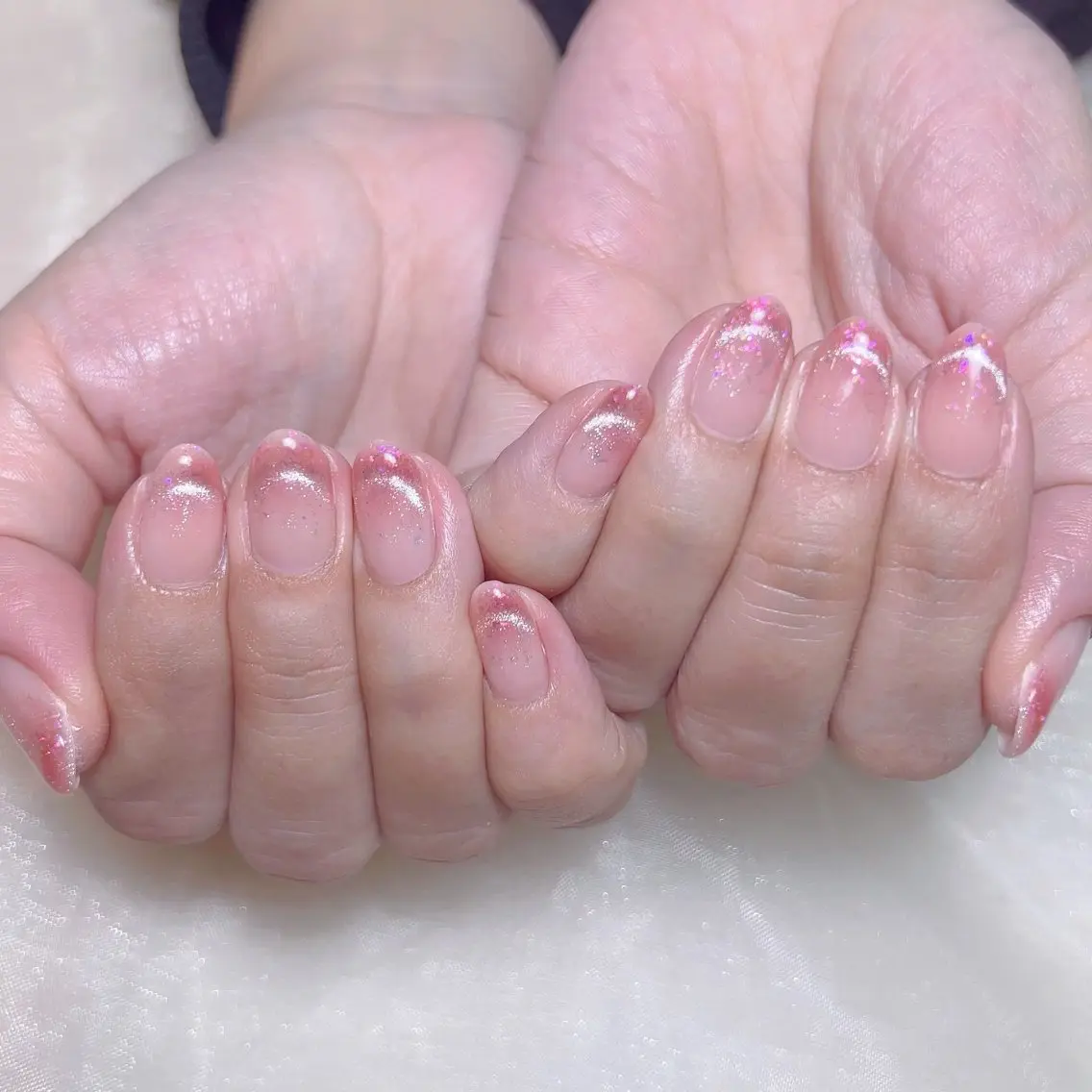 メンズ ネイル メンズ韓国風 アートネイル オーロラネイル ガーリー キラキラネイル ハンドネイル Nail salon 木にいるのネイルデザイン