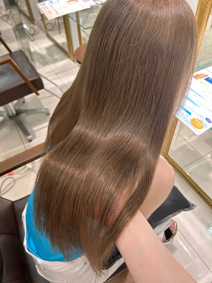 ロング カラー ヘアアレンジ ベージュカラー 透明感カラー 透明感カラー ai🫧🪞のヘアスタイル