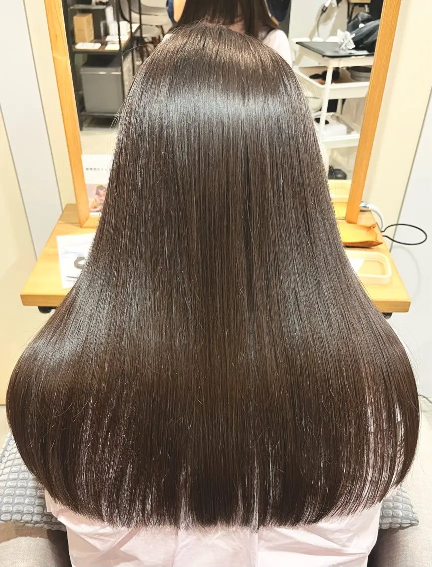 ロング 縮毛矯正 カット ヘアカラー 縮毛矯正 艶髪/縮毛矯正 /NATSUNOのヘアスタイル