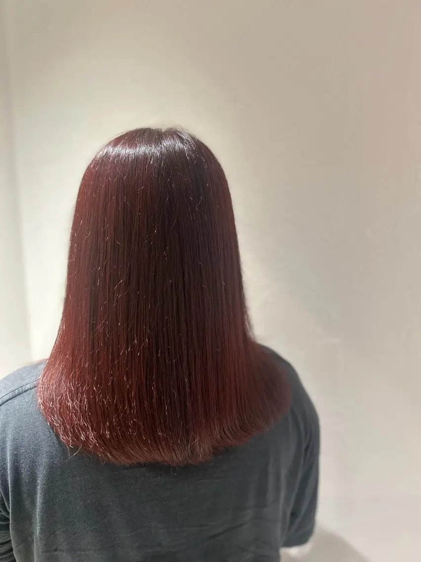 カラー ブラウンカラー レッドカラー 金森 舞のヘアスタイル