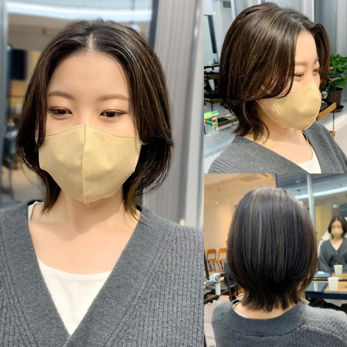 セミロング カラー パーマ ヘアアレンジ メンズ キッズ ネイル マツエク・マツパ アイブロウ レイヤーカット/ 巻ける縮毛矯正のヘアスタイル