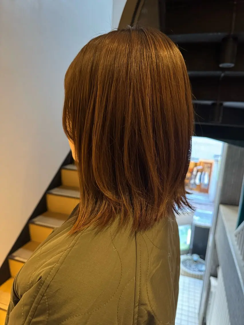ミディアム ボブ レイヤーカット カット たなか あいり【自由が丘】のヘアスタイル