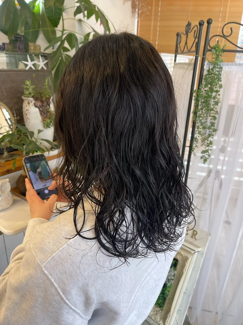 セミロング セミロングパーマ suns ♡LILIKA♡のヘアスタイル
