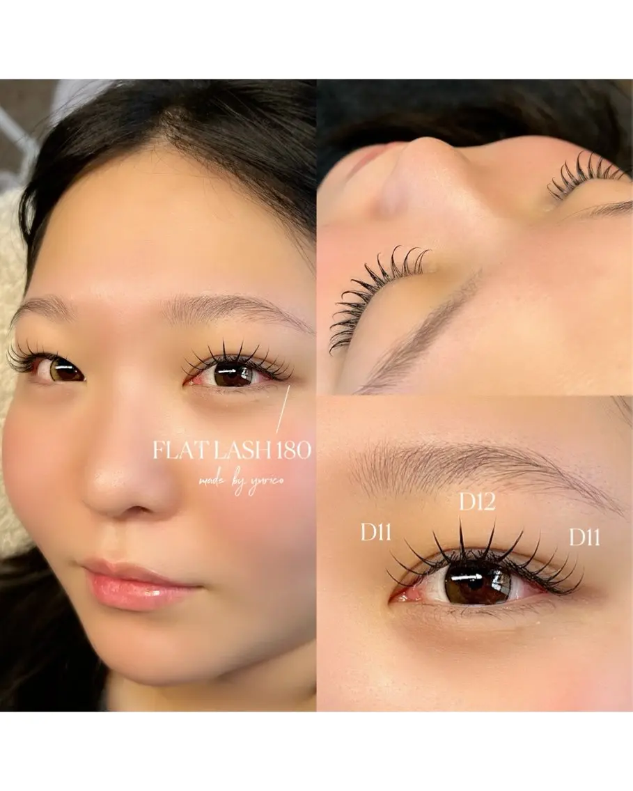 マツエク・マツパ フラットラッシュ h yurikoのマツエク・マツパデザイン