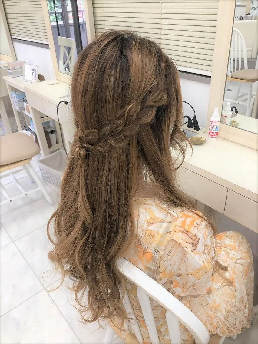ヘアアレンジ ハーフアップ 似合わせヘアメイク 💐オダギリチアキのヘアスタイル