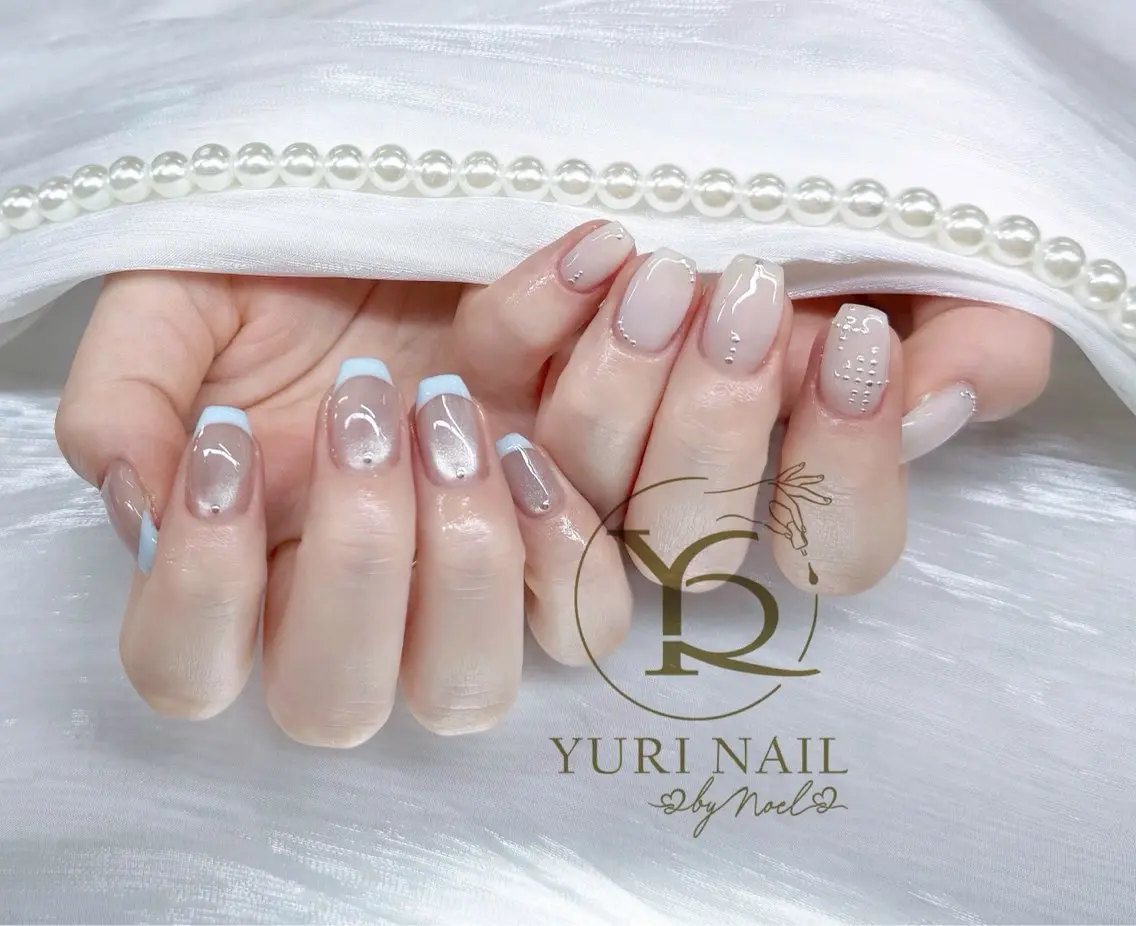 ネイル チークネイル フットネイル フレンチネイル グラデーション キラキラネイル ハンドネイル フットネイル ハンドケア YURI Nail Funabashiのネイルデザイン