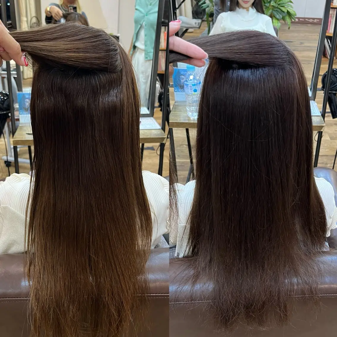 ロング 縮毛矯正 ✩.*˚こなね /ブリーチカラー募集のヘアスタイル