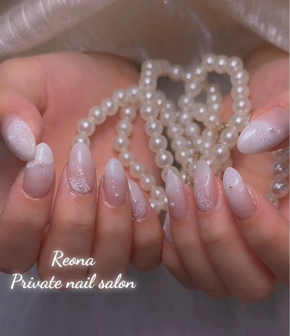 ネイル 夏ネイル ワンホンネイル ブライダルネイル Reona Nailのネイルデザイン