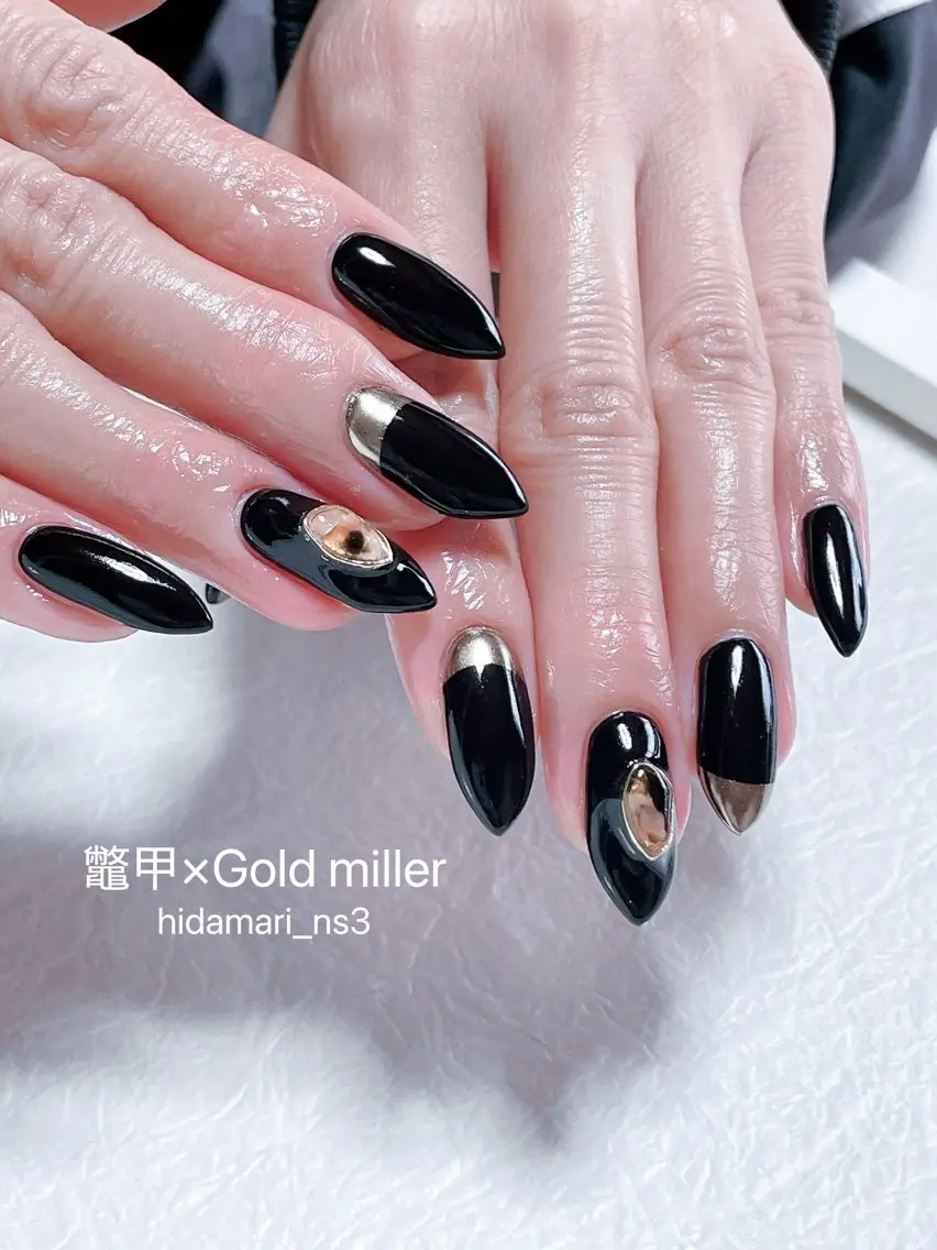 ネイル ゴールド ハンドネイル NailSalon ひだまりのネイルデザイン