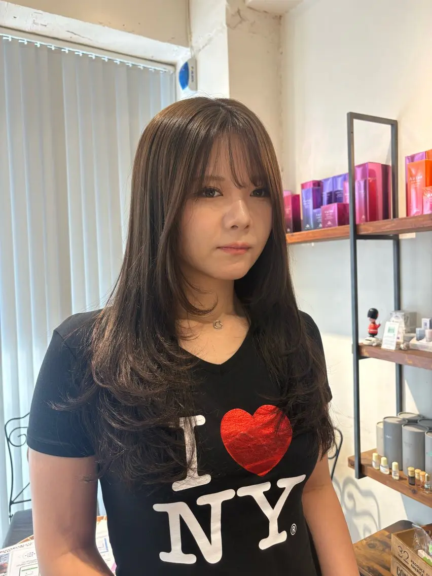 ロング ヘアカラー 透明感カラー 🧚‍♂️さえのヘアスタイル