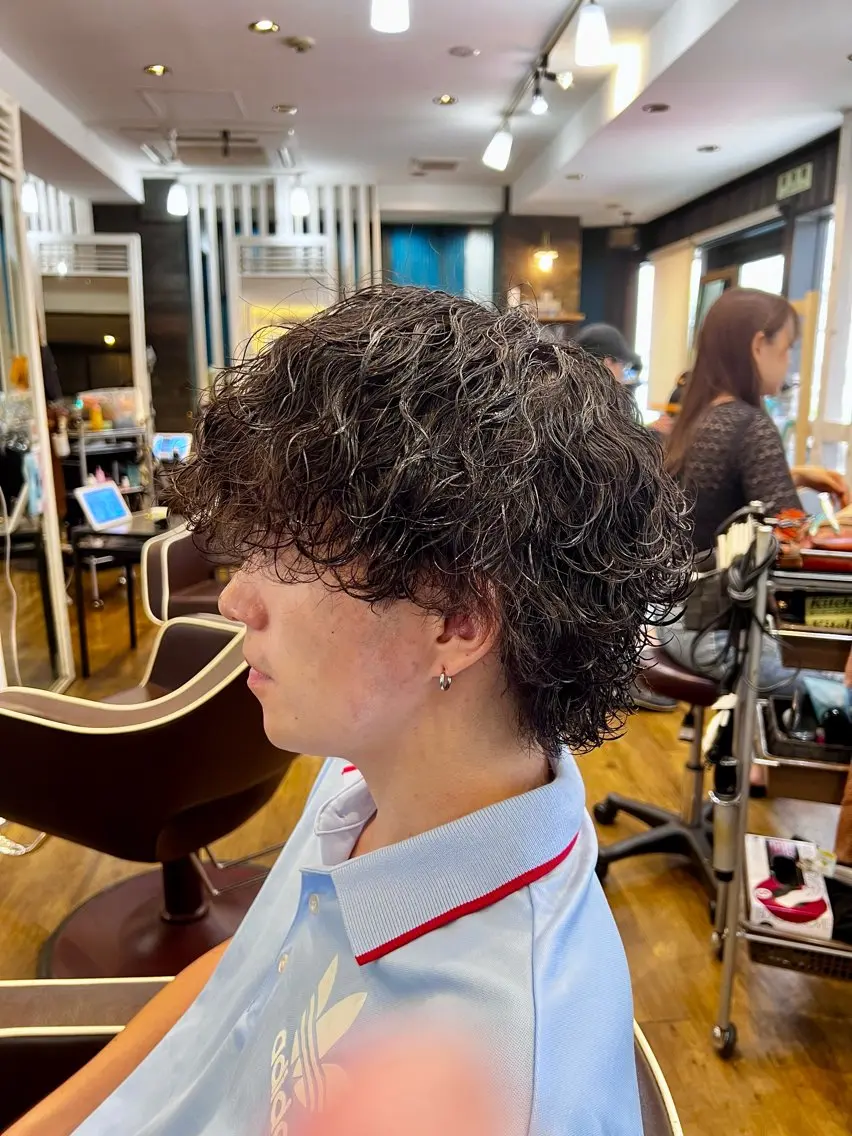 パーマ メンズ メンズパーマ 波巻きパーマ 🤩メンズカット/ パーマ山本🤩のヘアスタイル