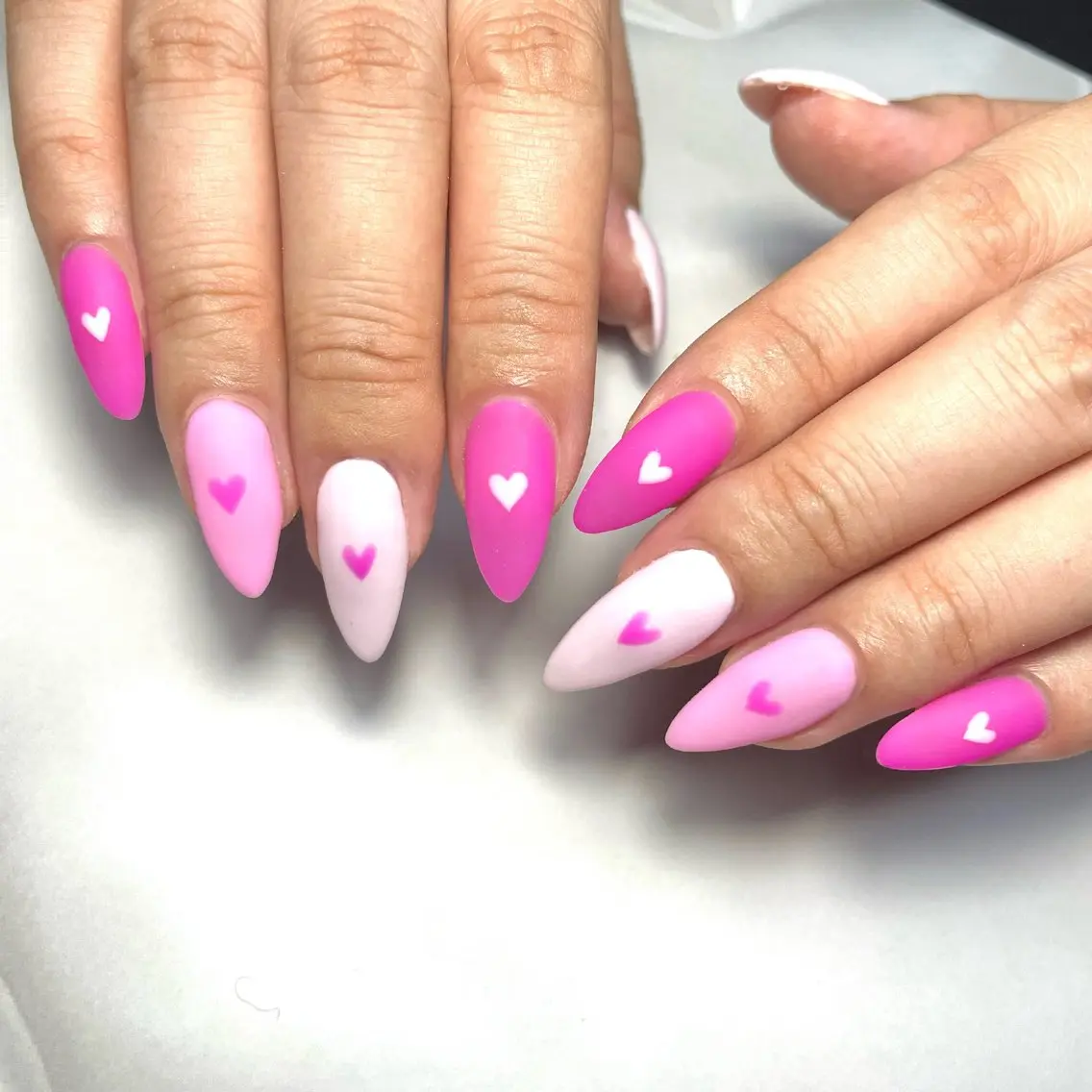 ネイル ハート ピンク Oracion Nailのネイルデザイン