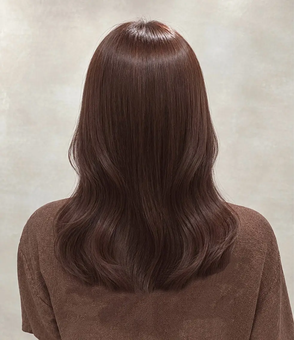ミディアム カラー ブラウンカラー ヘアカラー トリートメント 🤍艶モテカラー♡ ブラウン🤍Rimiのヘアスタイル