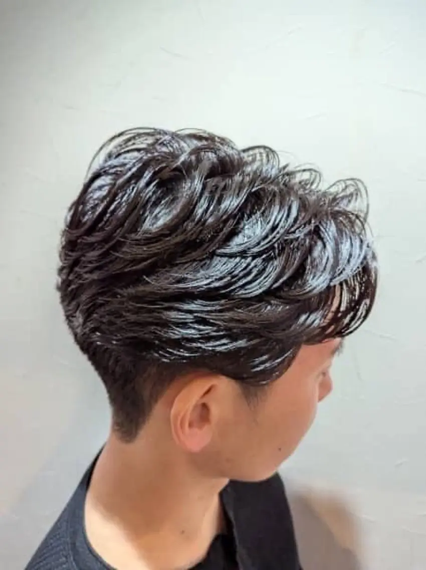 ショート パーマ メンズ カット パーマ きょーすけ 💈barberのヘアスタイル