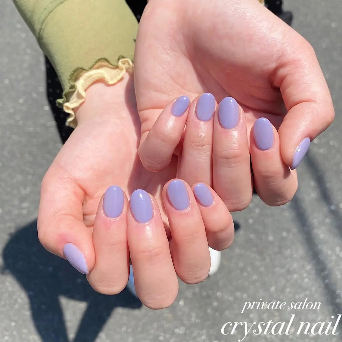 ネイル パープル ハンドネイル Crystal Nailのネイルデザイン