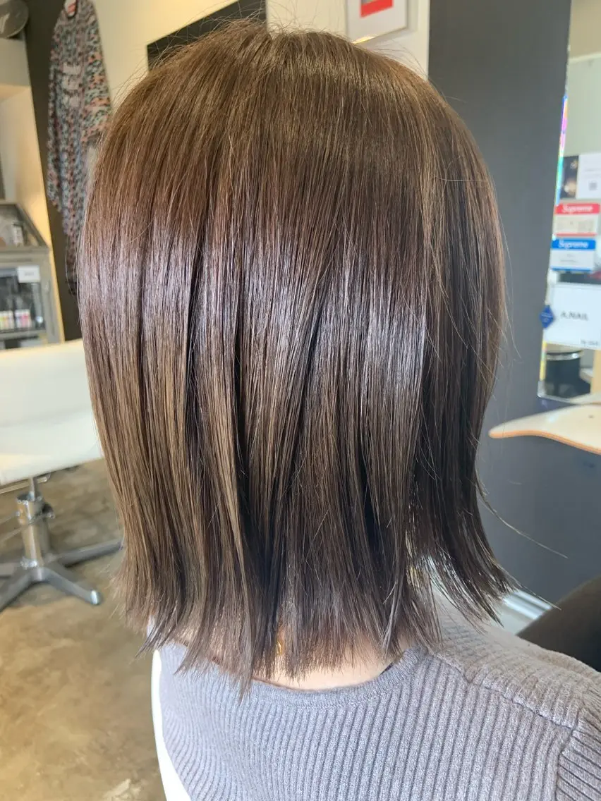 ミディアム カラー カット ヘアカラー 原谷 一成のヘアスタイル