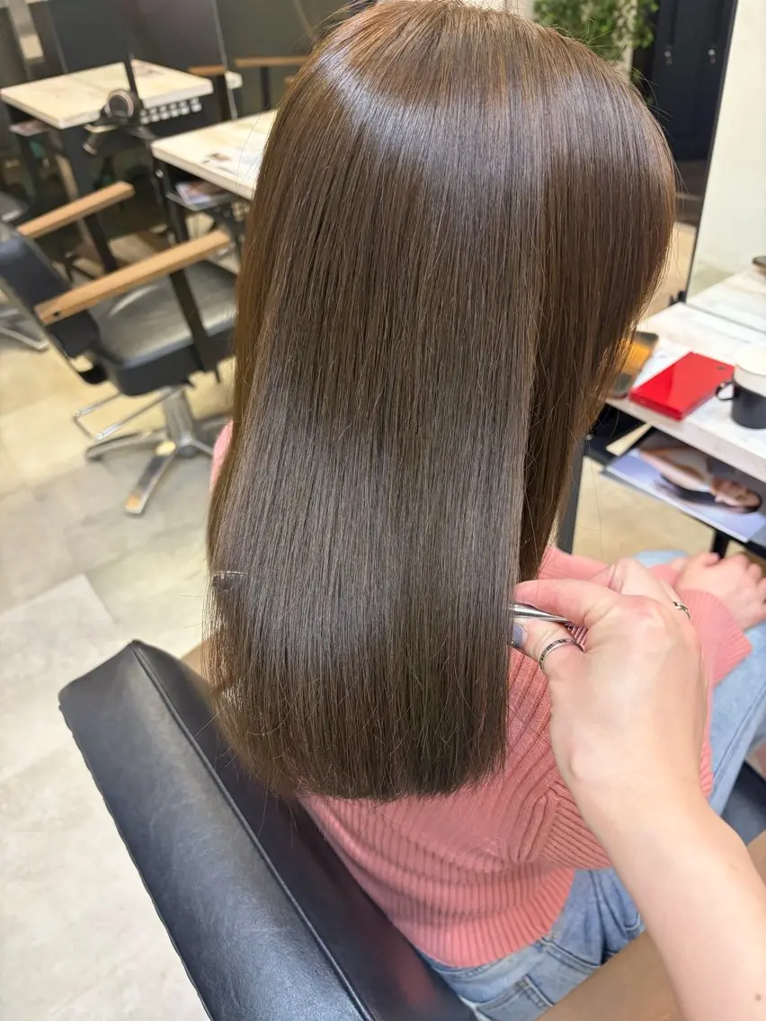 ミディアム カラー 🥀韓国ヘア🥀 宮津真菜のヘアスタイル