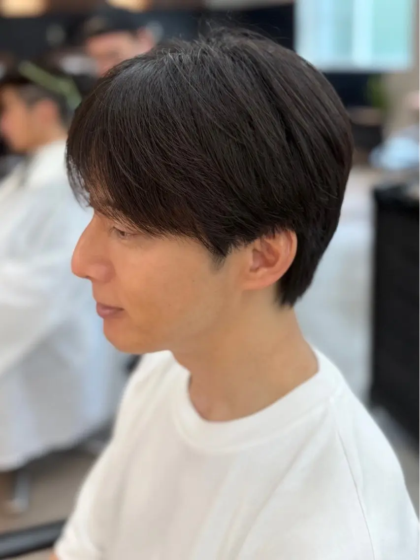メンズ センターパート ダウンパーマ フェザーパーマ カルマパーマ メンズ韓国風 カット 垢抜けへの近道✂️ メンズ縮毛矯正/齊藤のヘアスタイル