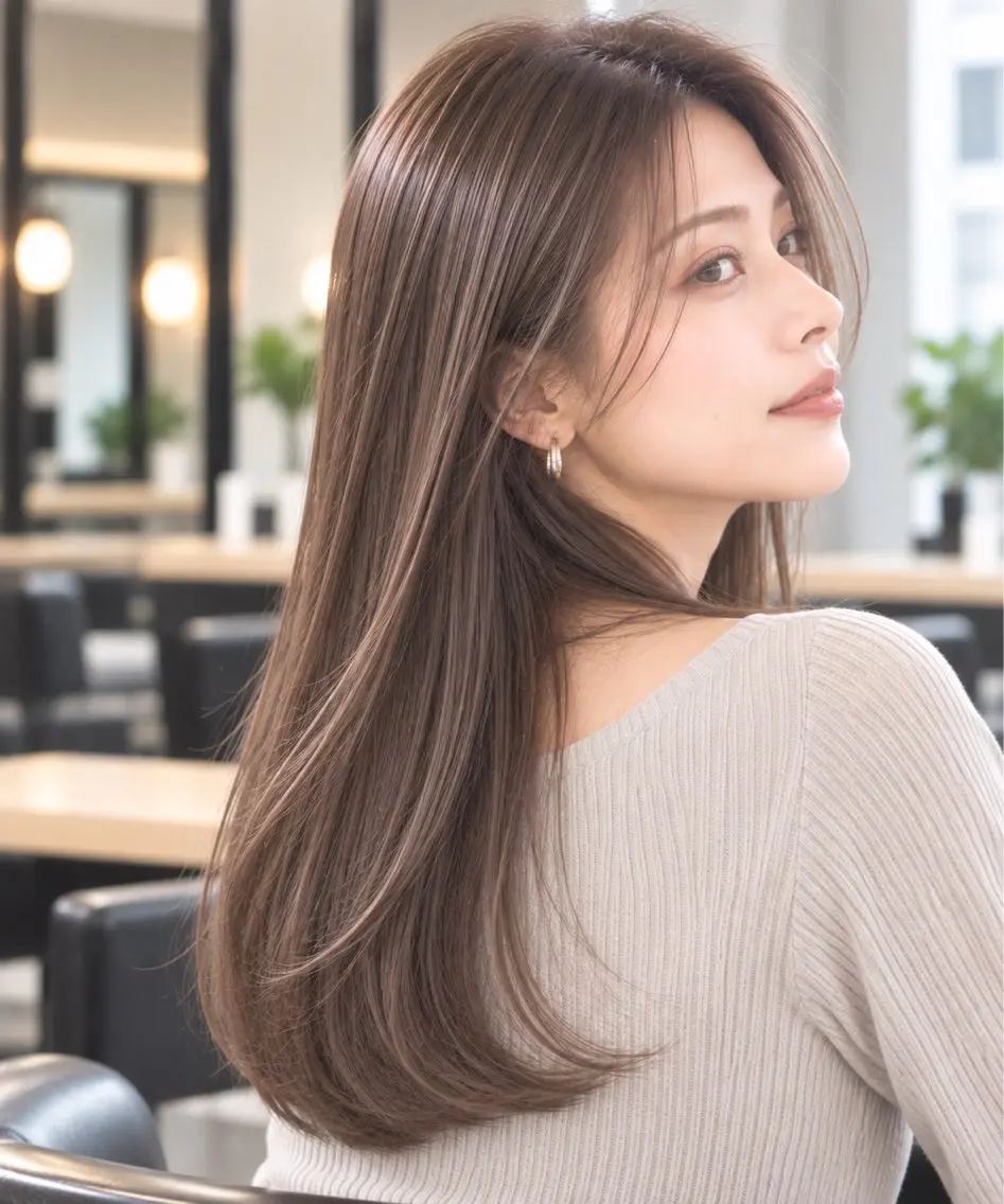 ロング ヘアカラー トリートメント 西山竜一 /垢抜け大人髪のヘアスタイル