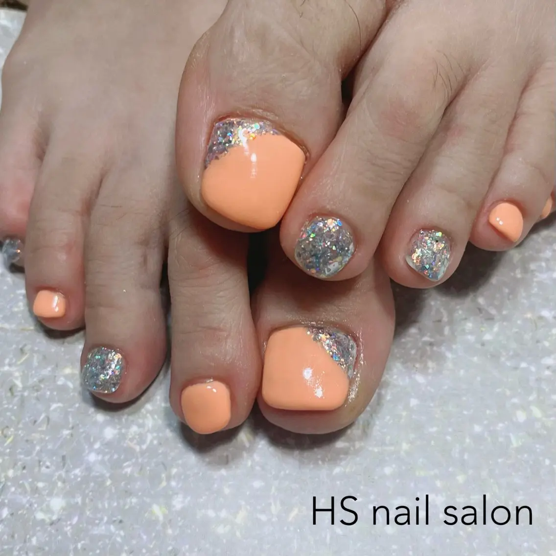 ショート フットネイル hs nail salonのネイルデザイン