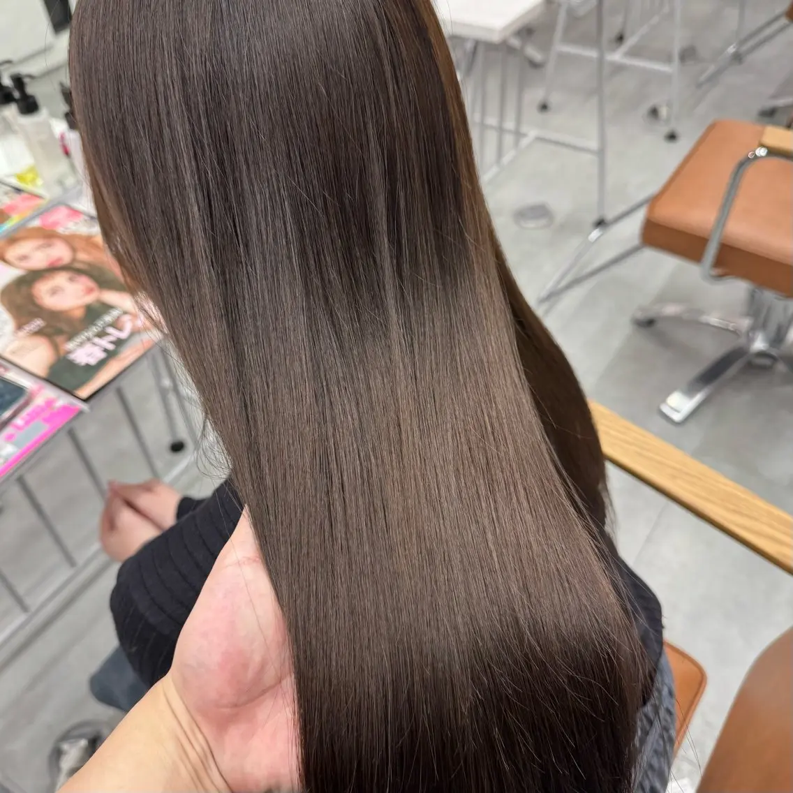 ロング カラー ヘアアレンジ ヘアカラー ブリーチなしカラー /新百合ヶ丘/安形翔のヘアスタイル